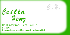 csilla henz business card